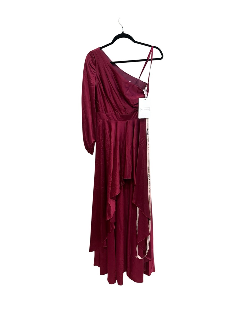 Mac Duggal One-Shoulder Layered Evening Gown size 4 NWT